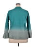 Unbranded 100% Cotton Color Block Teal 3/4 Sleeve Blouse Size 2X - photo 2