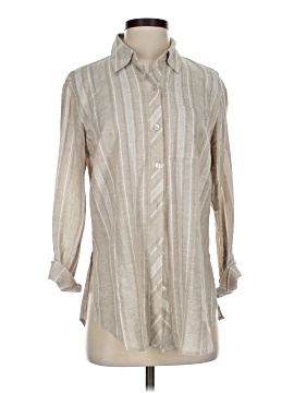 Susan Graver Long Sleeve Button Down Shirt
