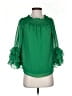 CeCe 100% Polyester Green 3/4 Sleeve Blouse Size S - photo 1