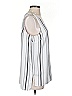 14th & Union 100% Polyester Silver Sleeveless Blouse Size S - photo 4