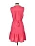 DKNY 100% Polyester Solid Pink Casual Dress Size 10 - photo 2
