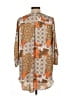 Cato 100% Polyester Orange 3/4 Sleeve Blouse Size L - photo 2