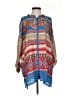 Johnny Was 100% Silk Blue Red Kimono Size S - photo 1