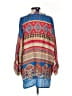Johnny Was 100% Silk Blue Red Kimono Size S - photo 2