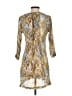 SãoPaulo 100% Polyester Print Brown Casual Dress Size 2 - photo 2