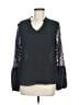 Elie Tahari 100% Silk Black Long Sleeve Silk Top Size M - photo 1
