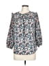 MELLODAY 100% Polyester Blue 3/4 Sleeve Blouse Size L - photo 1