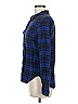 Paige Plaid Blue Long Sleeve Button-Down Shirt Size M - photo 5