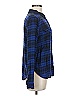 Paige Plaid Blue Long Sleeve Button-Down Shirt Size M - photo 4