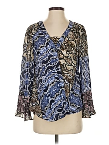 Parker Long Sleeve Silk Top (view 1)