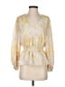 Vince Camuto 100% Polyester Yellow 3/4 Sleeve Blouse Size S - photo 1