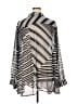 Roaman's Stripes Silver 3/4 Sleeve Blouse Size 36W - photo 2