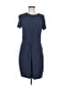 Apt. 9 Solid Blue Casual Dress Size M - photo 1