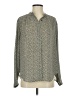 Ann Taylor 100% Polyester Print Gray Long Sleeve Blouse Size S - photo 1