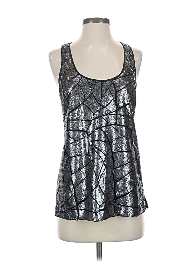 Pre-owned Walter Sleeveless Top Silver Scoop Neck Tops