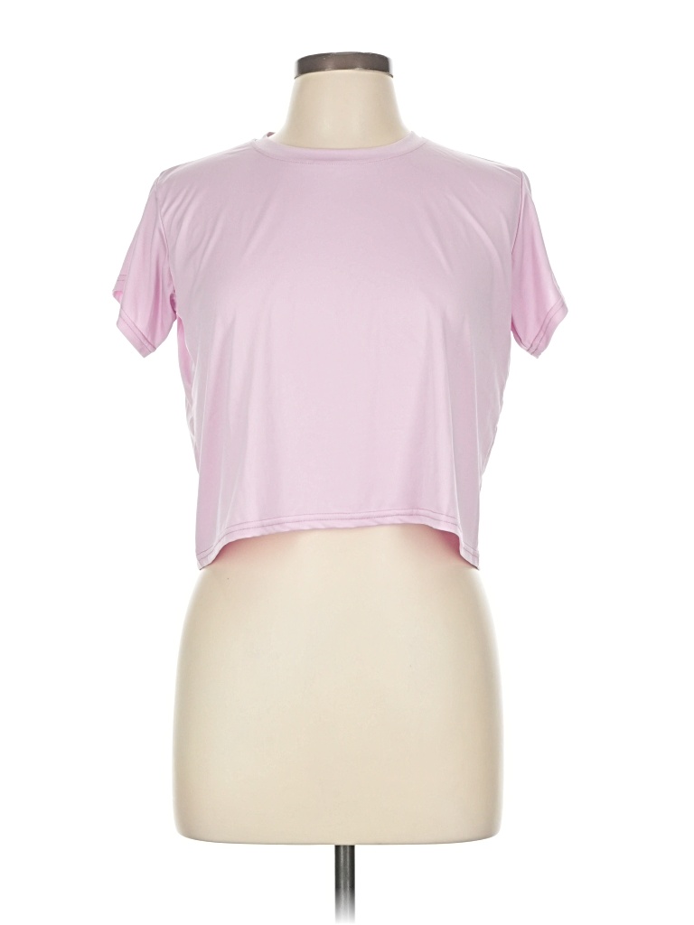 Pre-owned Real Essentials Short Sleeve T-shirt In Pink