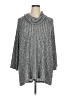 Sejour Marled Gray Poncho Size 1X - photo 1