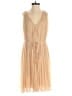 Rebecca Taylor 100% Polyester Tan Ivory Cocktail Dress Size 0 - photo 1