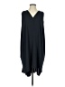 Lauren Vidal 100% Polyester Solid Black Blue Casual Dress Size S - photo 1