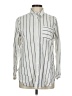 Thread & Supply Stripes Silver Long Sleeve Button-Down Shirt Size M - photo 1