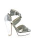 Velvet Angels Color Block Gray Silver Heels Size EU 36 - photo 1