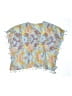 Snapper Rock 100% Polyester Floral Tropical Blue Short Sleeve Blouse Size 4 - 6 - photo 2