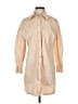 MNG Tan 3/4 Sleeve Button-Down Shirt Size 2 - photo 1