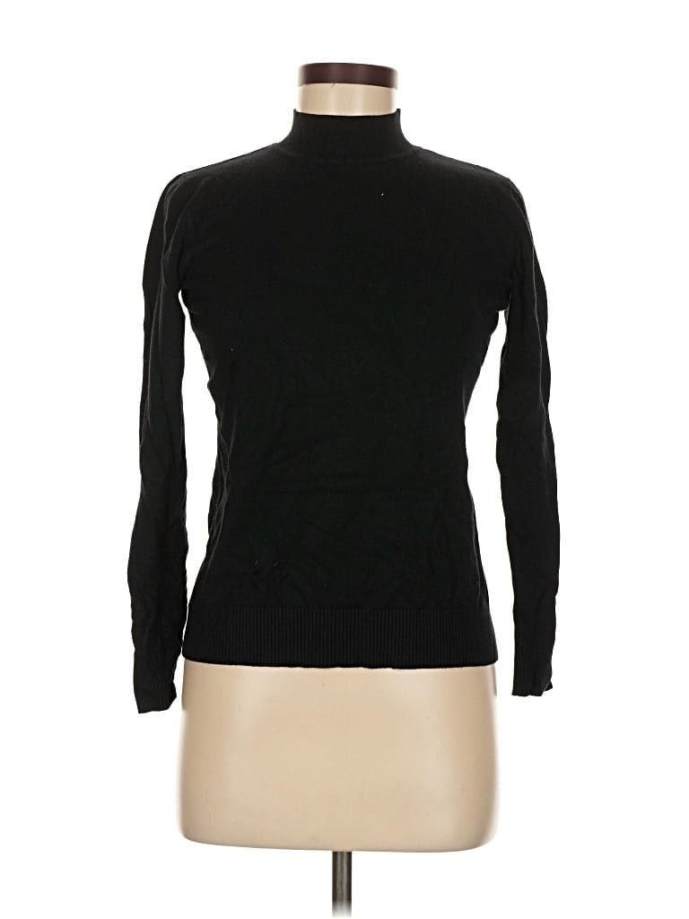 Pre-owned Cielo Turtleneck Sweater In Black