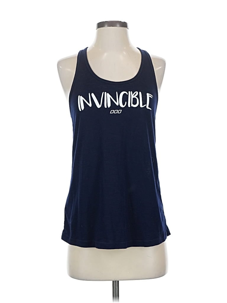 Pre-owned Uniquely Lorna Jane Tank Top Blue Graphic Pattern Scoop Neck Tops