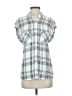 Rails 100% Rayon Plaid Silver Short Sleeve Blouse Size XS - photo 1