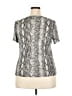 Halogen Animal Print Silver Short Sleeve T-Shirt Size 2X - photo 2