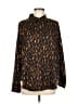Torrid Animal Print Brown Long Sleeve Blouse Size Med Plus (00) - photo 1