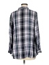 J.Jill 100% Viscose Plaid Silver Long Sleeve Button-Down Shirt Size M - photo 2