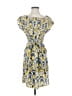 Speed Control 100% Polyester Print Yellow Casual Dress Size S - photo 1