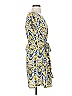 Speed Control 100% Polyester Print Yellow Casual Dress Size S - photo 4
