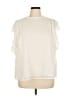 1.State 100% Polyester Ivory Short Sleeve Blouse Size 1X - photo 1