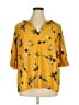 MELLODAY Yellow 3/4 Sleeve Blouse Size 1X - photo 1