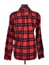 Merona 100% Cotton Plaid Red Long Sleeve Button-Down Shirt Size M - photo 2