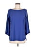 W by Worth 100% Polyester Blue 3/4 Sleeve Blouse Size 6 - photo 1