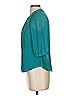 Naked Zebra 100% Polyester Solid Teal 3/4 Sleeve Blouse Size S - photo 5