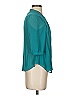 Naked Zebra 100% Polyester Solid Teal 3/4 Sleeve Blouse Size S - photo 4