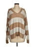 Lumiere Stripes Tan Pullover Sweater Size S - photo 1