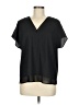 DKNY 100% Polyester Black Short Sleeve Blouse Size M - photo 1