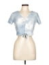 Assorted Brands Blue Short Sleeve Top Size L - photo 1