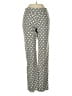 Krazy Larry Print Ivory Casual Pants Size 0 - photo 1