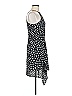 Aqua Polka Dots Black Cocktail Dress Size M - photo 4