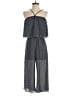 Everly 100% Polyester Houndstooth Gray Blue Jumpsuit Size S - photo 1