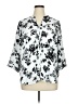 41Hawthorn 100% Polyester Floral Silver 3/4 Sleeve Blouse Size 1X - photo 1