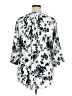 41Hawthorn 100% Polyester Floral Silver 3/4 Sleeve Blouse Size 1X - photo 2