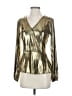 MICHAEL Michael Kors Metallic Gold Long Sleeve Blouse Size XS - photo 1